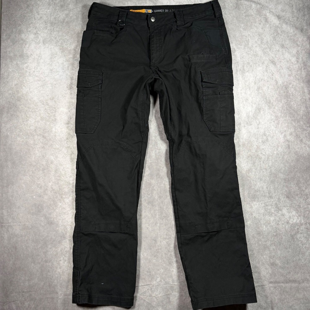 Noble Outfitters FullFlexx Hammer Drill Canvas Cargo Pants Black Mens 38x32